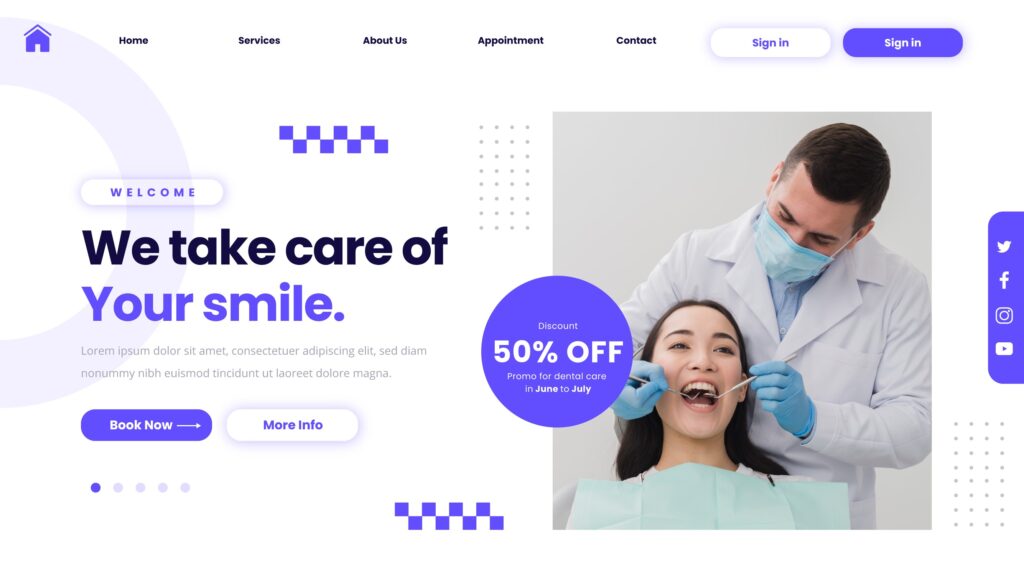 Dental clinic website design