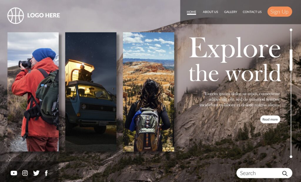 Travel Website Design